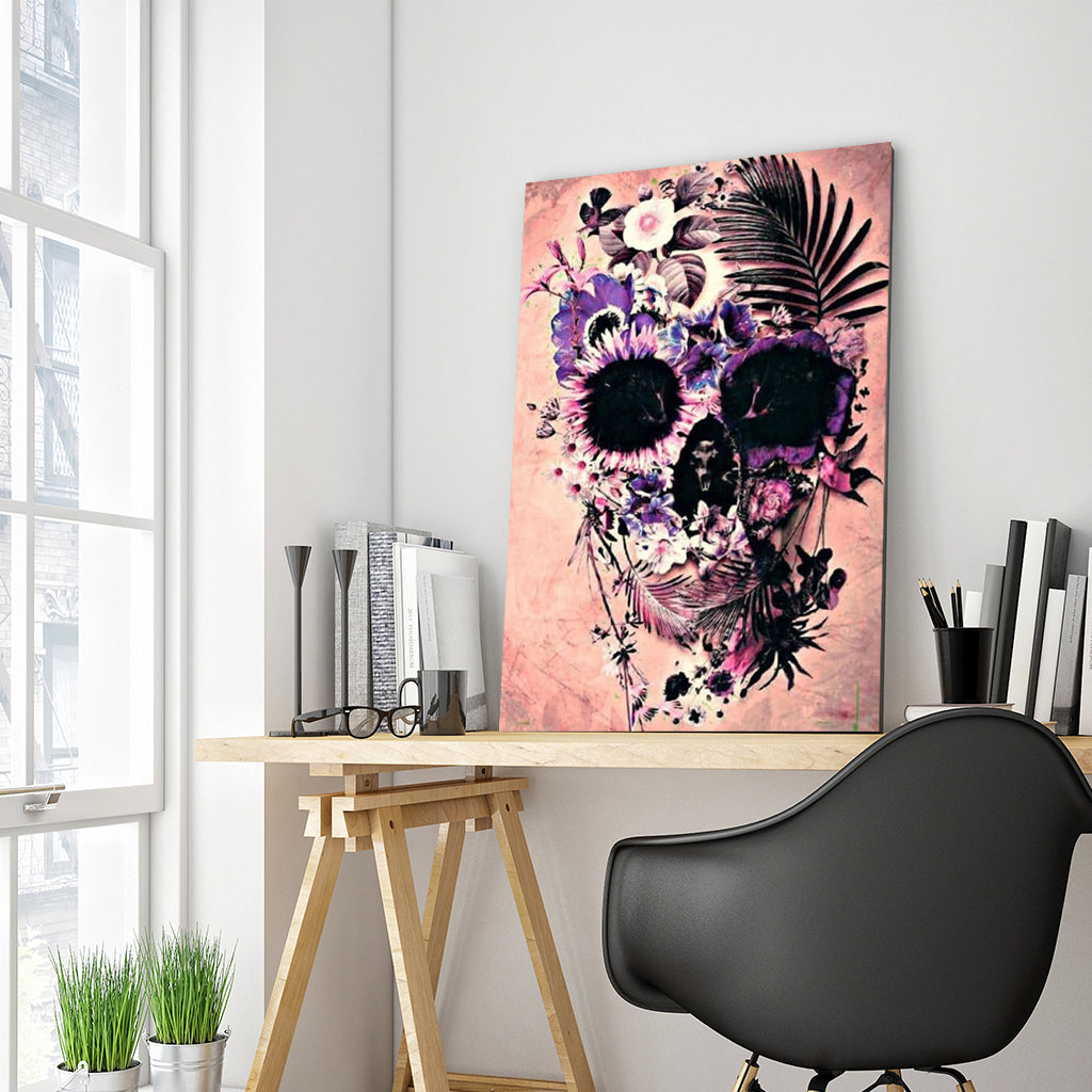 Full Diamond Painting kit - Flowers on skull