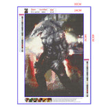 Full Diamond Painting kit - Shark head human body