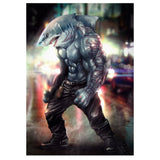 Full Diamond Painting kit - Shark head human body