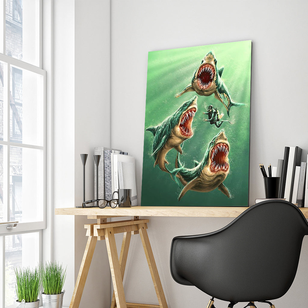 Full Diamond Painting kit - Long-toothed shark