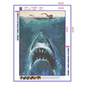 Full Diamond Painting kit - Big shark