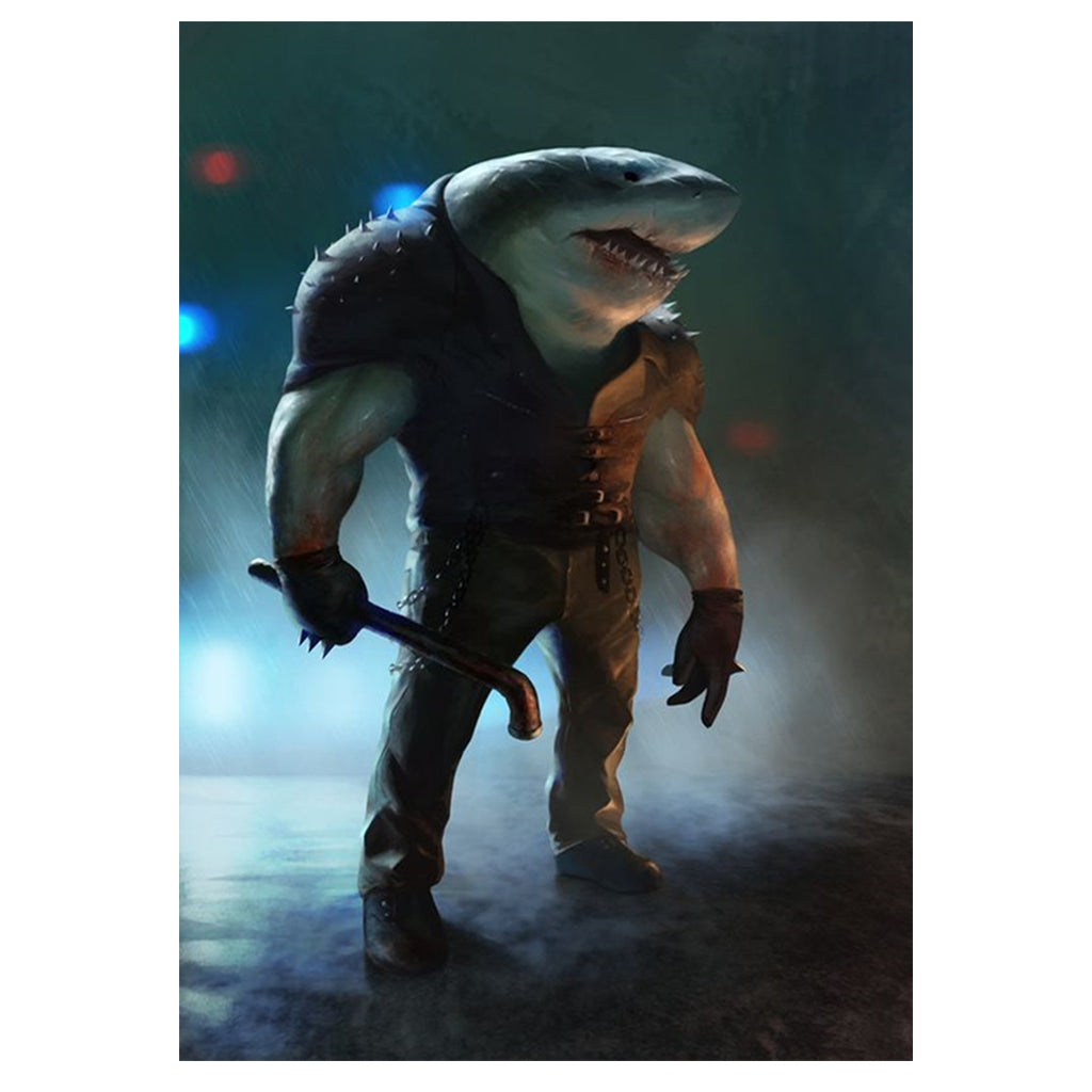 Full Diamond Painting kit - Shark head human body