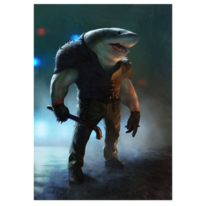 Full Diamond Painting kit - Shark head human body