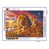 Full Diamond Painting kit - Lion family