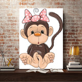 Full Diamond Painting kit - Cute monkey with a bow-knot