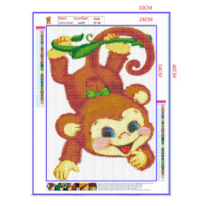 Full Diamond Painting kit - Cute monkey