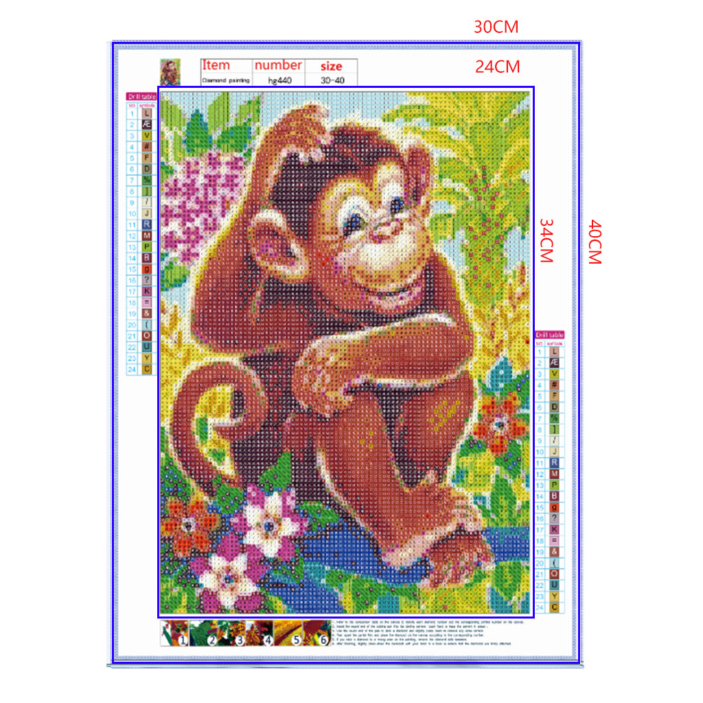 Full Diamond Painting kit - Cute orangutan