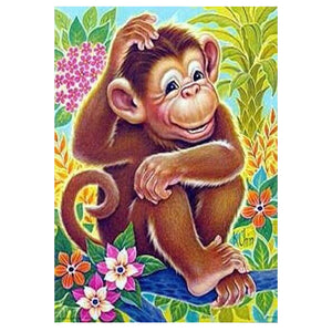 Full Diamond Painting kit - Cute orangutan