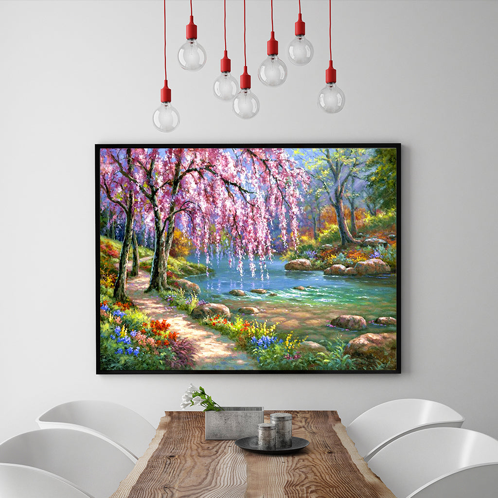 Full Diamond Painting kit - Beautiful wild scenery in spring