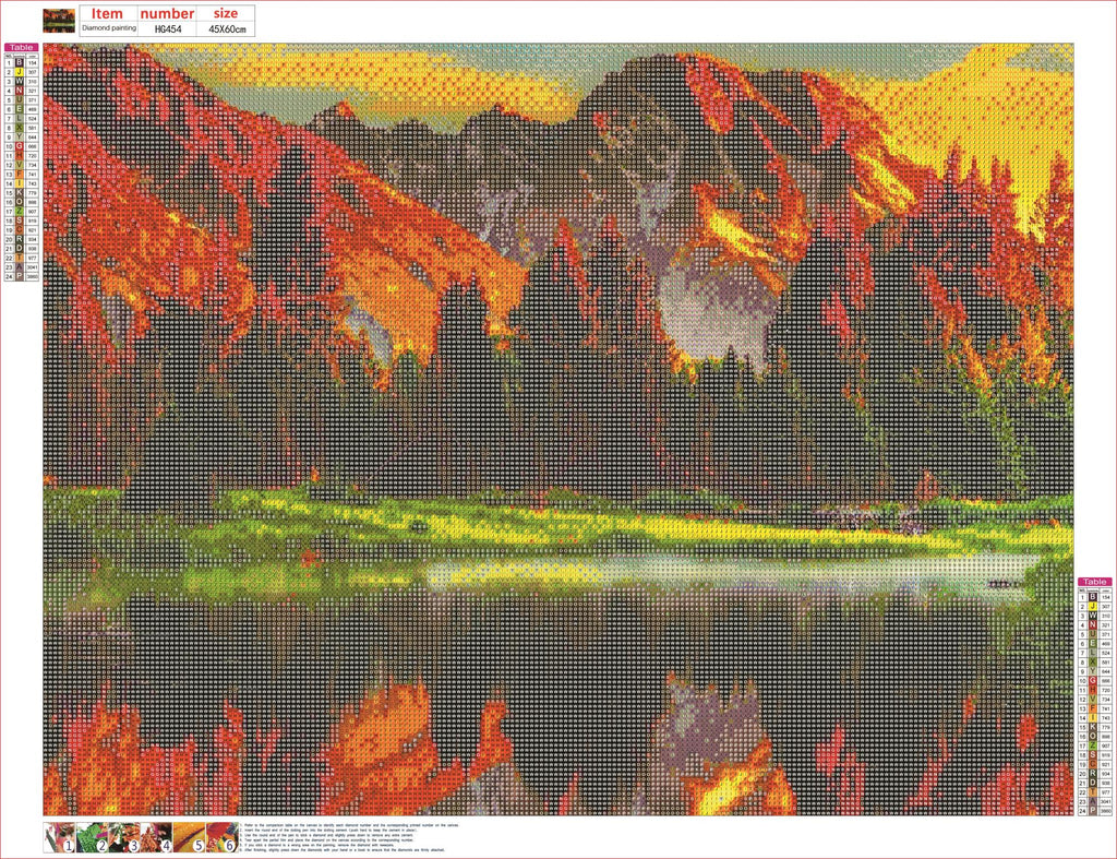 Full Diamond Painting kit - Beautiful lake scenery