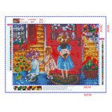 Full Diamond Painting kit - Little girl giving flowers