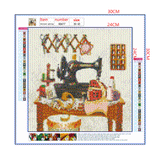Full Diamond Painting kit - Sewing machine