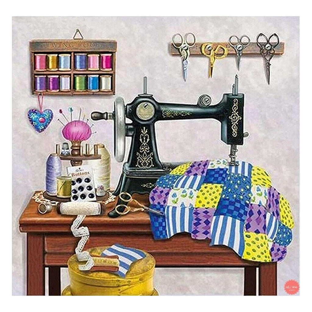 Full Diamond Painting kit - Sewing machine