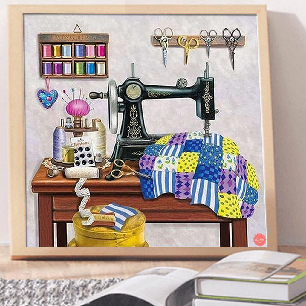 Full Diamond Painting kit - Sewing machine