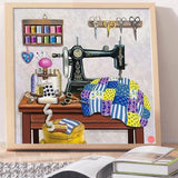 Full Diamond Painting kit - Sewing machine