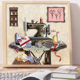 Full Diamond Painting kit - Sewing machine