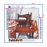 Full Diamond Painting kit - Sewing machine