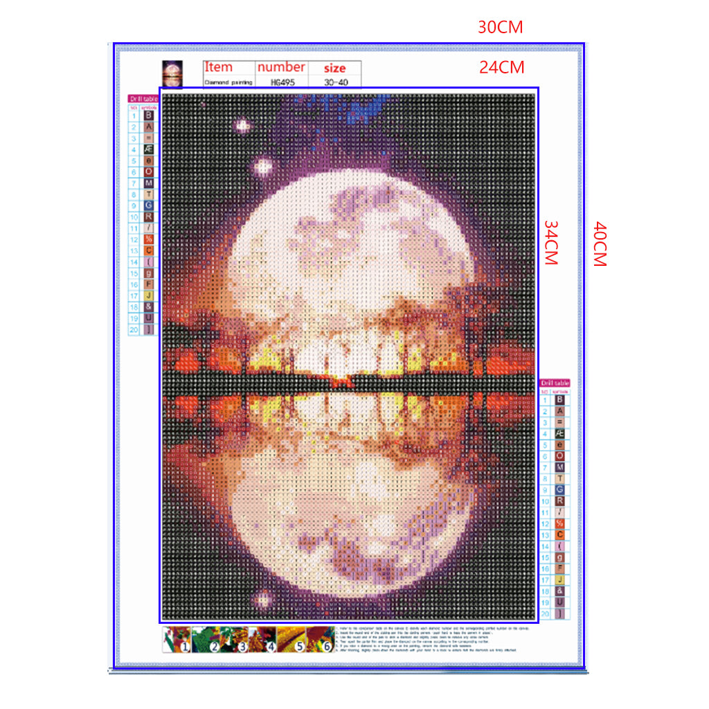 Full Diamond Painting kit - Big moon