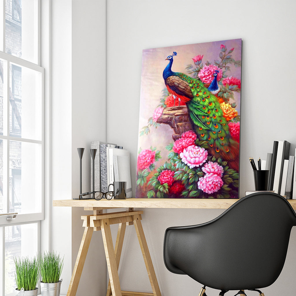 Full Diamond Painting kit - Beautiful peacock (16x20inch)