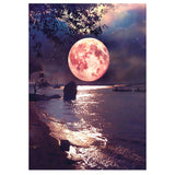 Full Diamond Painting kit - Big moon above the sea