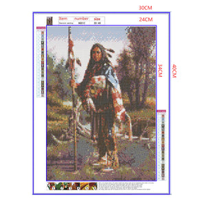 Full Diamond Painting kit - American Indian