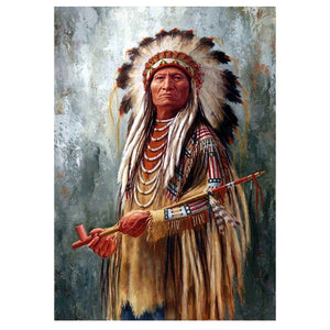 Full Diamond Painting kit - American Indian