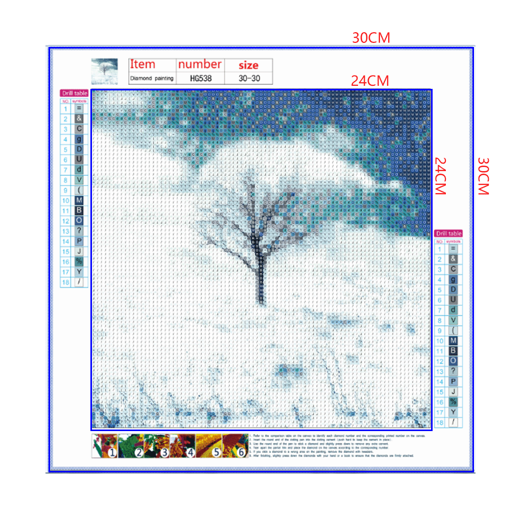 Full Diamond Painting kit - Tree in winter