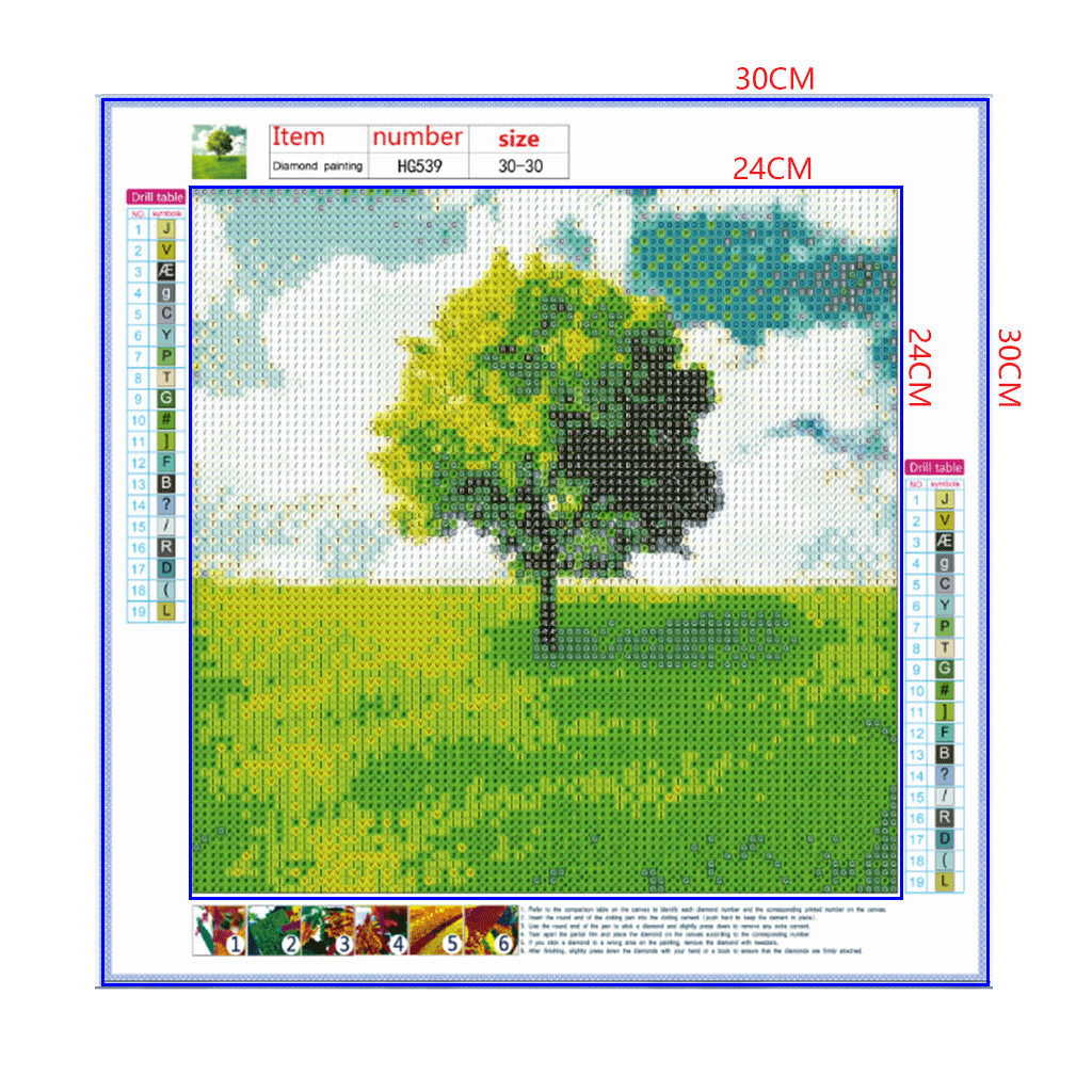 Full Diamond Painting kit - Green tree