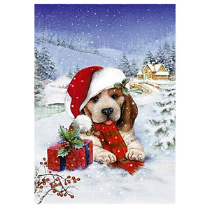 Full Diamond Painting kit - Merry Christmas Dog