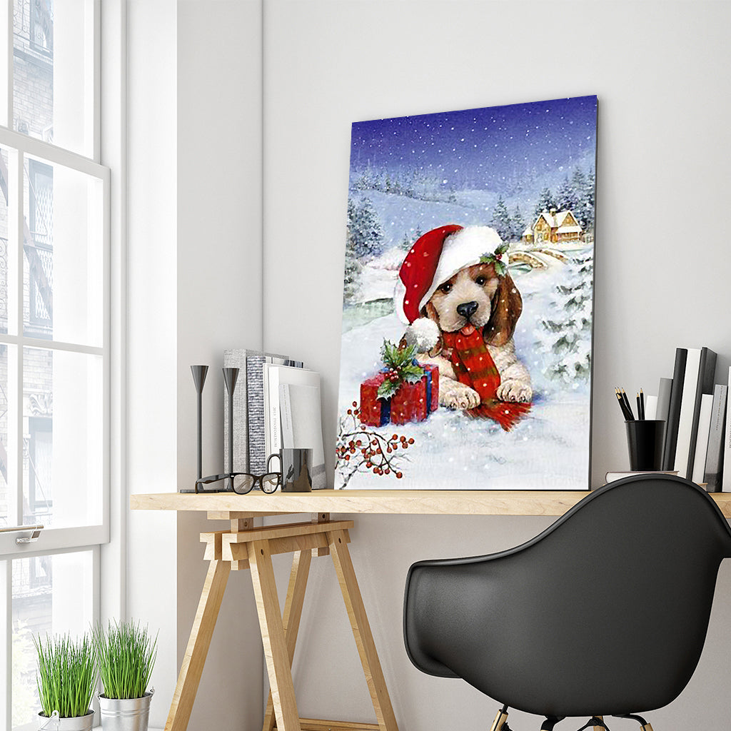 Full Diamond Painting kit - Merry Christmas Dog