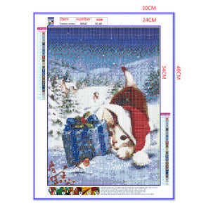 Full Diamond Painting kit - Merry Christmas Cat
