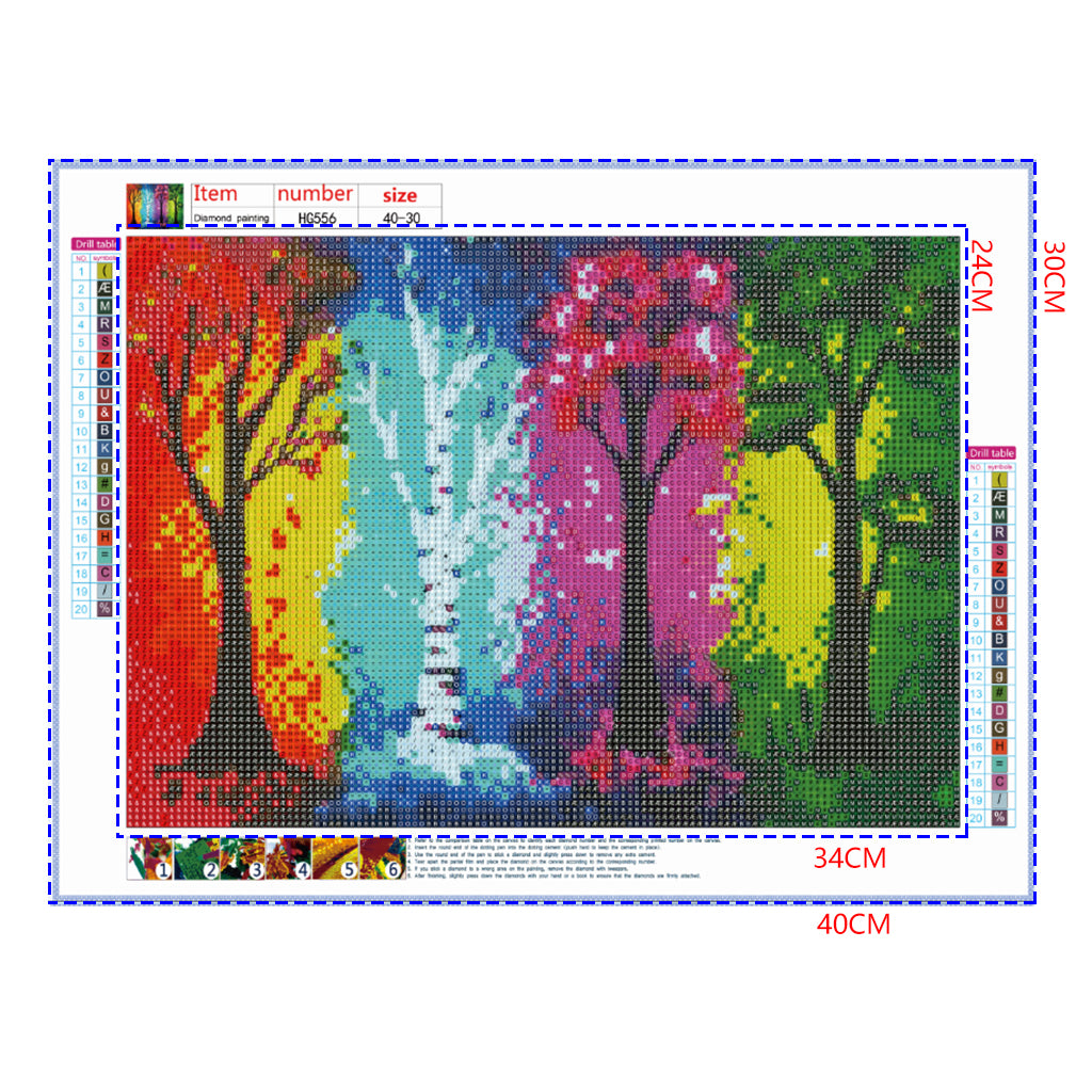 Full Diamond Painting kit - Four Seasons Tree