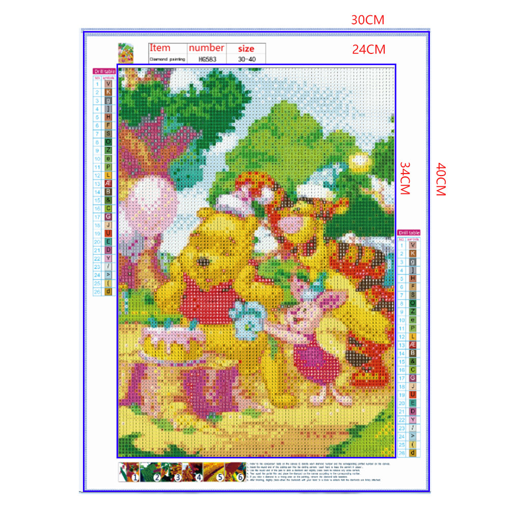Full Diamond Painting kit - Pooh Bear