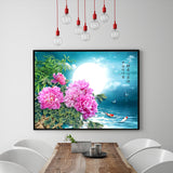 Full Diamond Painting kit - Blooming peony