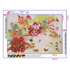 Full Diamond Painting kit - Peony flowers