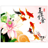 Full Diamond Painting kit - Koi and lotus