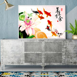 Full Diamond Painting kit - Koi and lotus