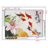 Full Diamond Painting kit - Koi and lotus