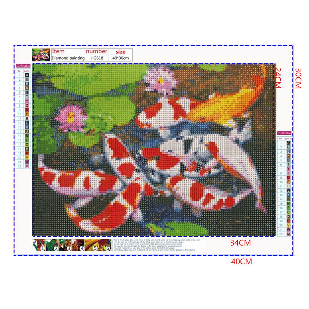 Full Diamond Painting kit - Koi fishes