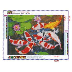 Full Diamond Painting kit - Koi fishes