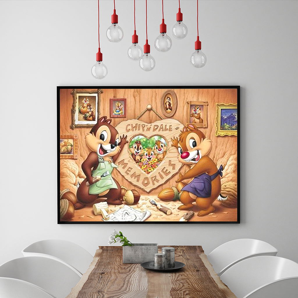 Full Diamond Painting kit - Squirrels' home