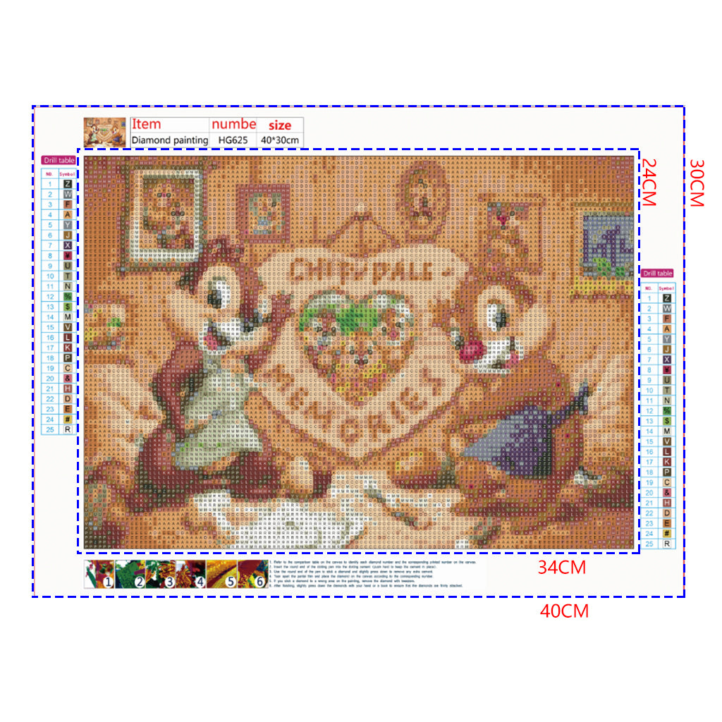 Full Diamond Painting kit - Squirrels' home