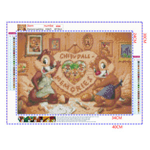 Full Diamond Painting kit - Squirrels' home