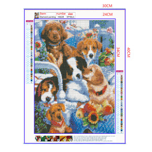 Full Diamond Painting kit - Cute dogs