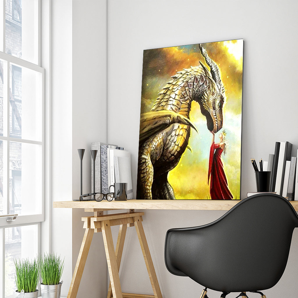 Full Diamond Painting kit - Dragon and queen