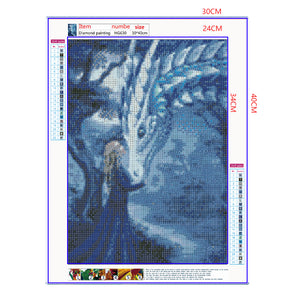 Full Diamond Painting kit - Dragon and queen