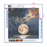 Full Diamond Painting kit - Sunset on the lake