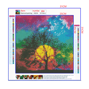 Full Diamond Painting kit - Moon tree