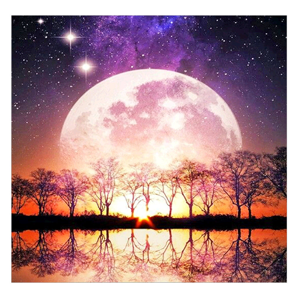 Full Diamond Painting kit - Moon on the lake