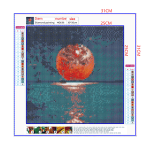 Full Diamond Painting kit - Moon on the lake